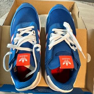 Adidas Kids Royal Blue Sneakers with White Accents